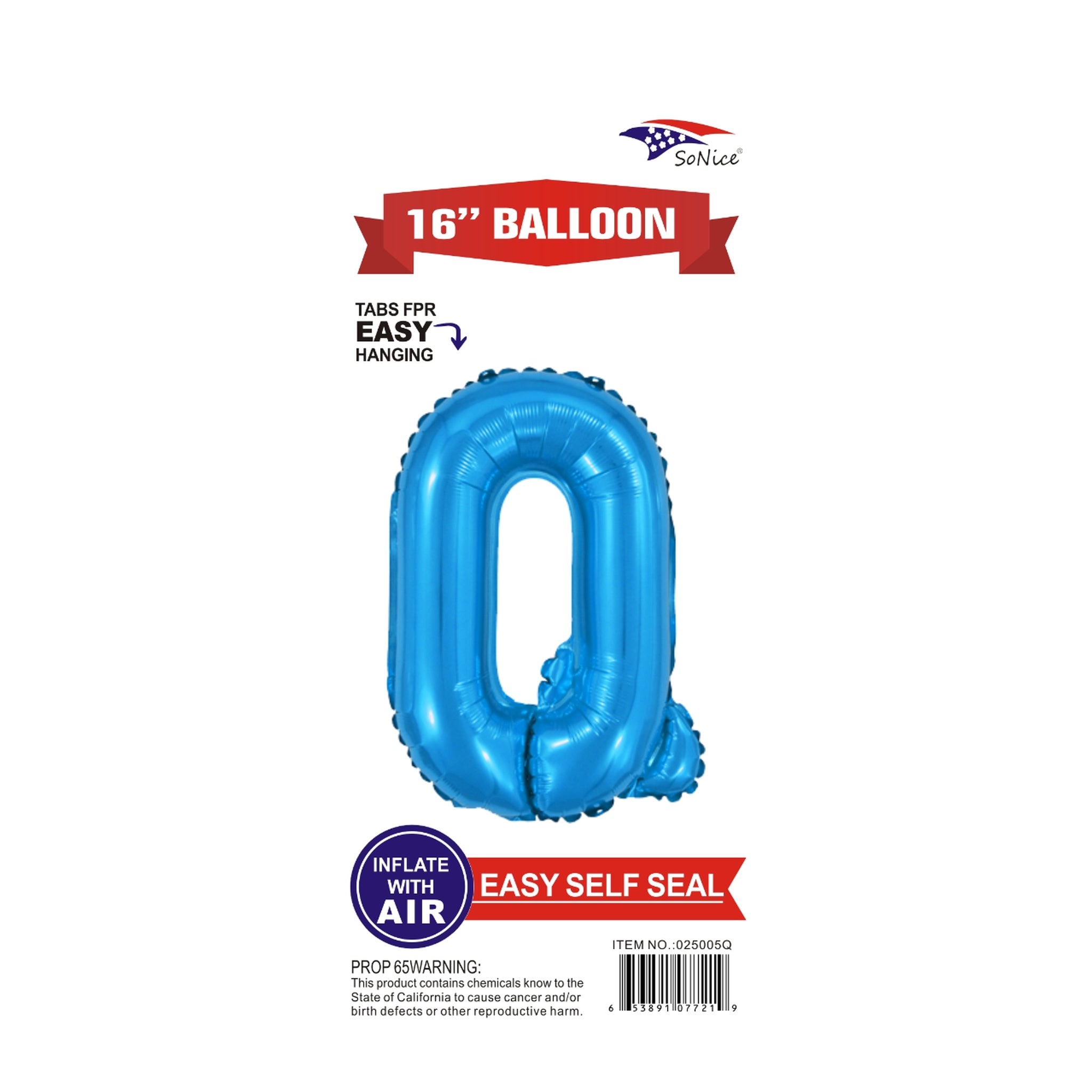 16" Foil Balloon Blue Q .